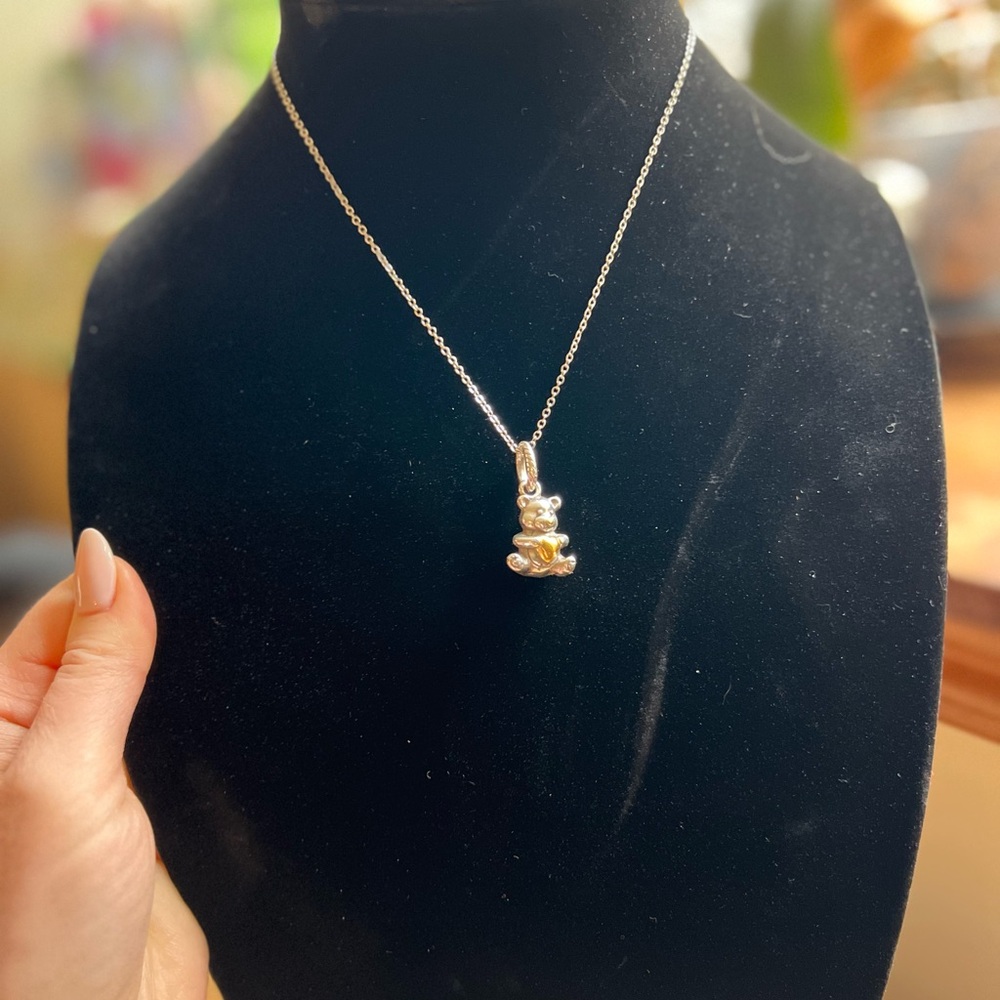 Brighton Teddy Pendant Charm on Unbranded Chain - Picture 11 of 12